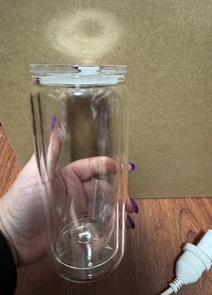 16oz Glass Tall Snowglobe