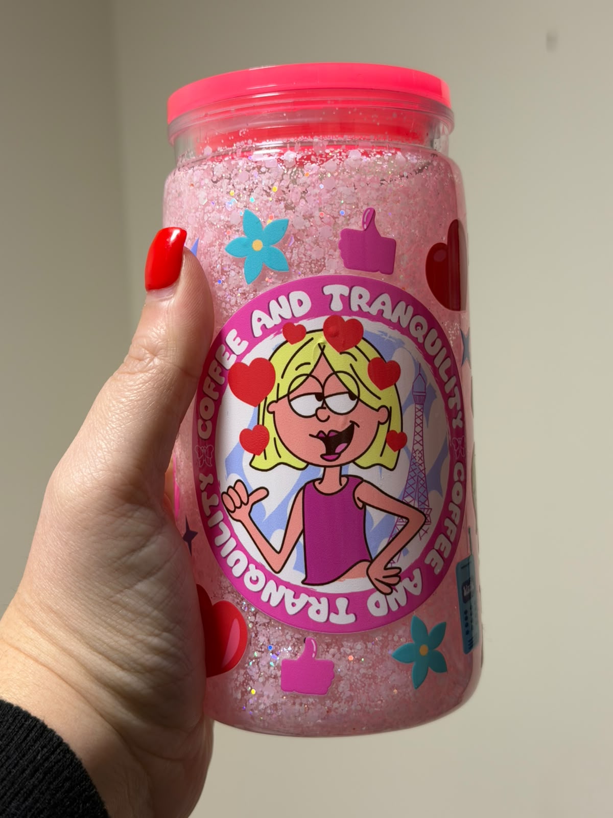 16oz Acrylic Lizzie McGuire coffee snowglobe