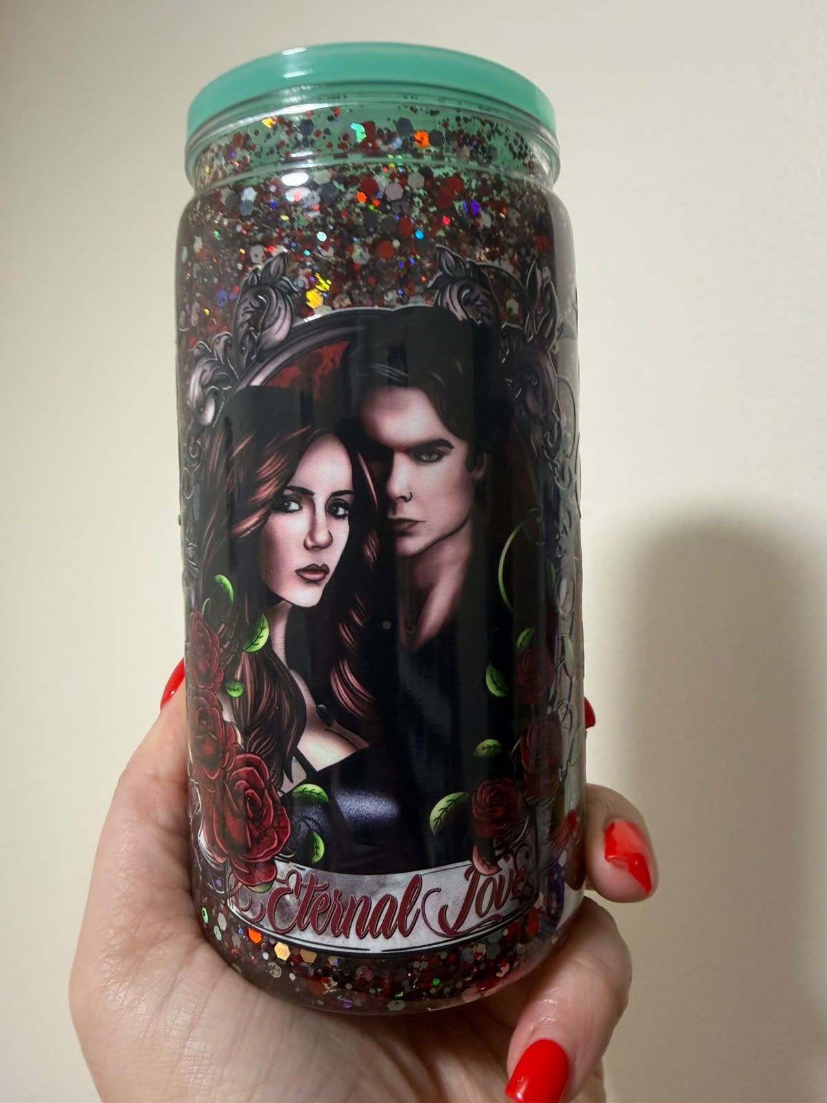 16oz Acrylic Eternal Love Snowglobe