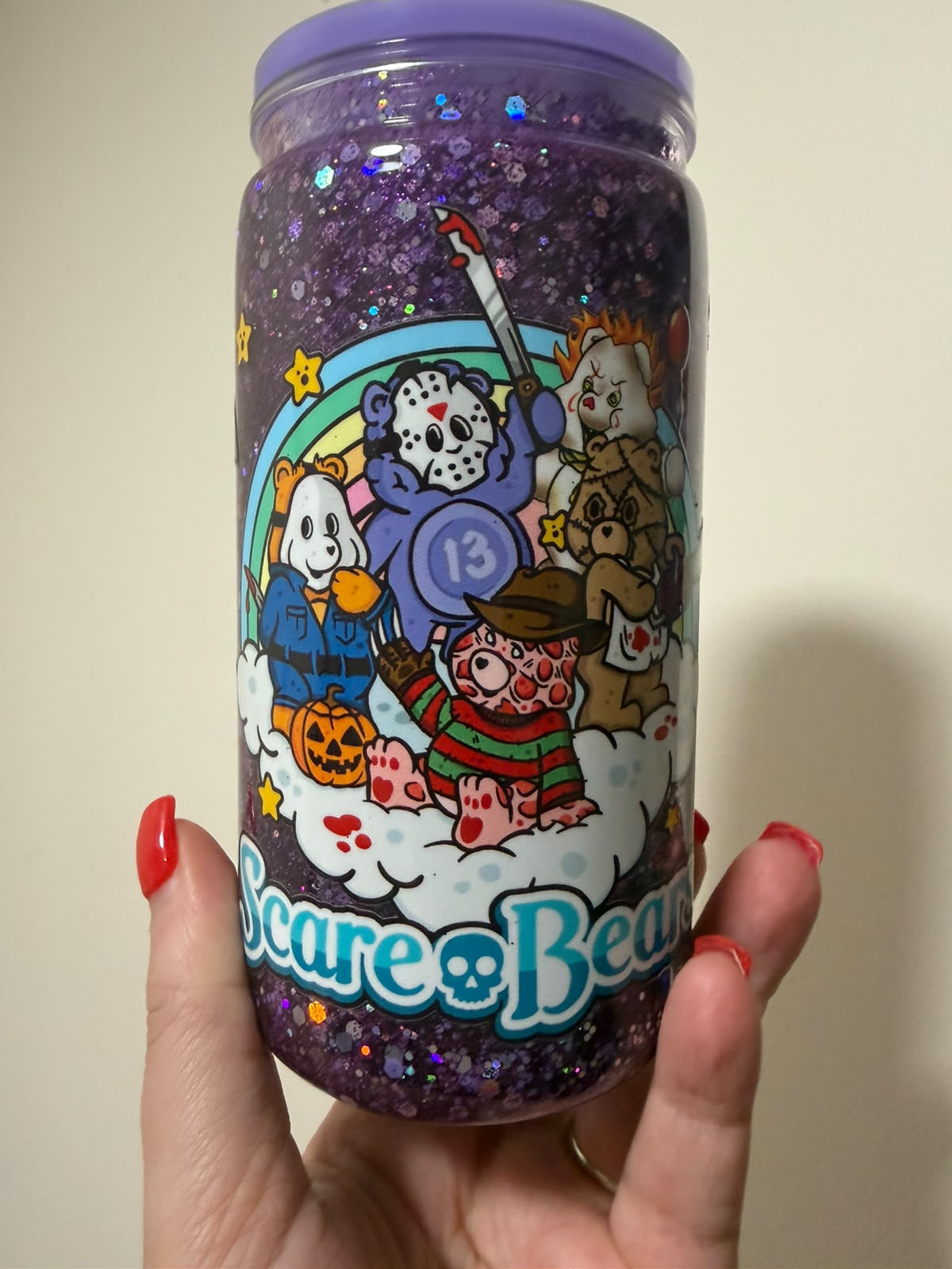 16oz Acrylic Scare Bears Snowglobe