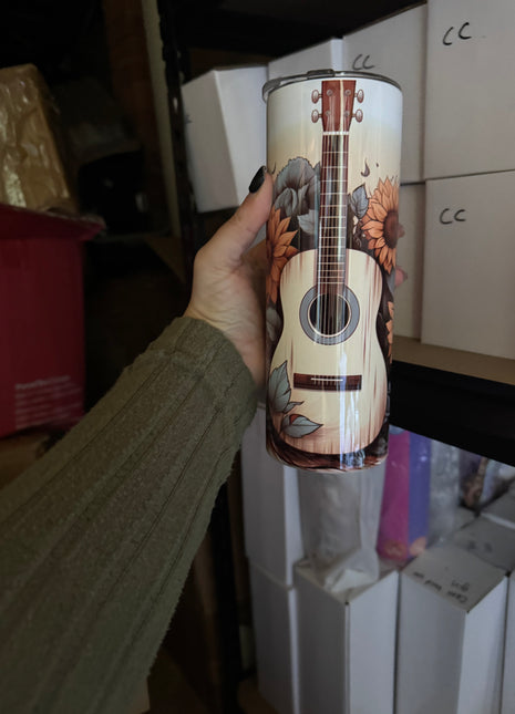 Pre-Made 20oz Guitar and Sunflower