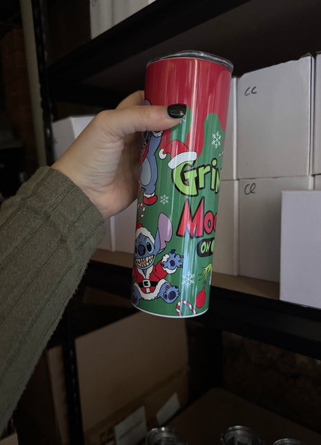 Pre-Made 20oz Blue Alien Grinch Mode