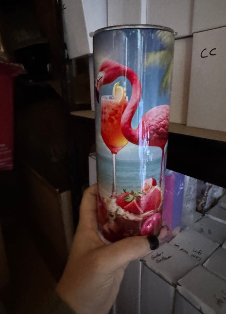 Pre-Made 20oz Summer Flamingo