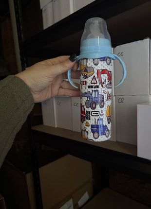 Pre-Made Construction Truck Baby Bottle