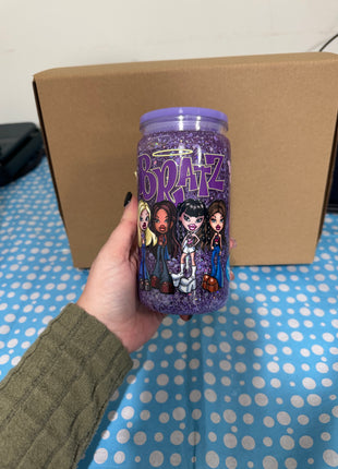 Pre-Made Snowglobe Purple Dolls