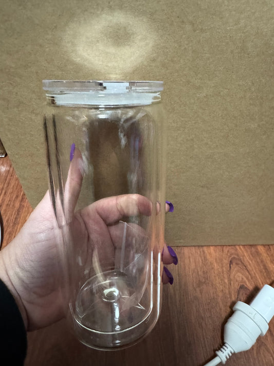 16oz Glass Tall Snowglobe