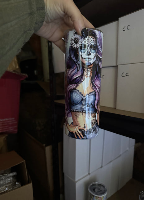 Pre-Made 20oz Sugar Skull Girl