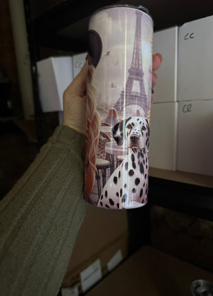 Pre-Made 20oz Girl with her Dalmation