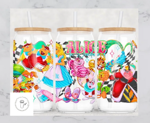 16oz Frosted Alice in Wonderland