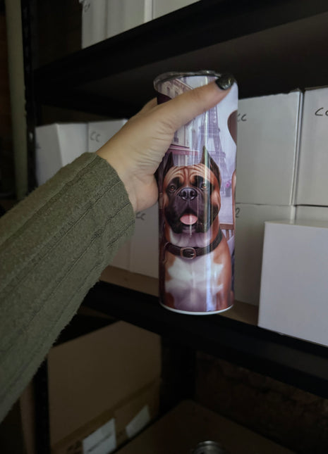 Pre-Made 20oz Girl with her Cane Corso