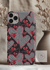 Checker Hearts Black