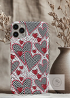 Checker Hearts White