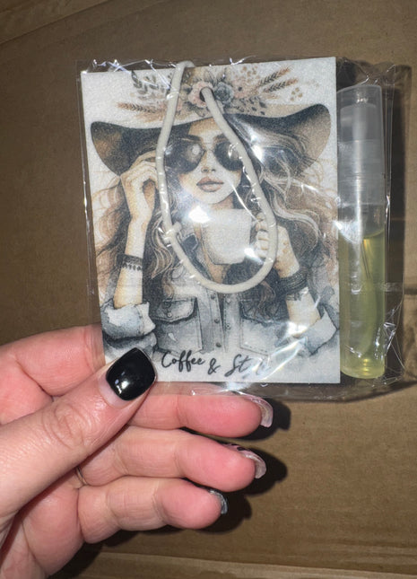 Pre-Made Coffee and Style Girl Air Freshener