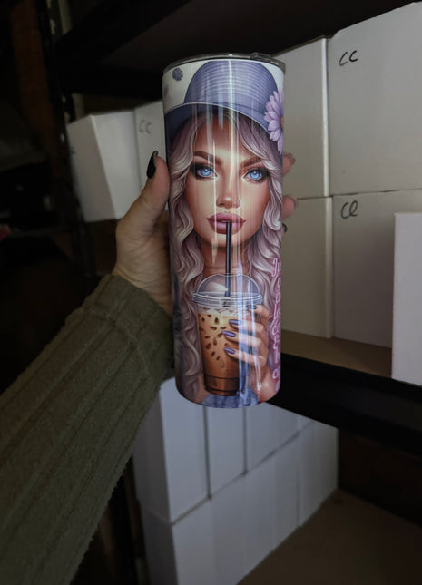 Pre-Made 20oz Girl and her dog