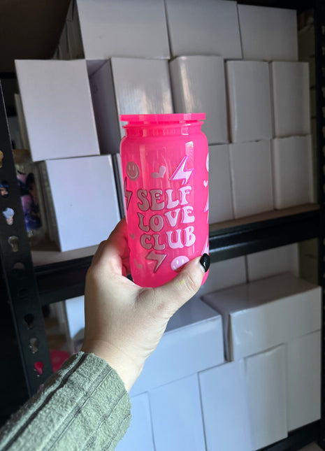 Pre-Made 16oz Libbey Self Love Club