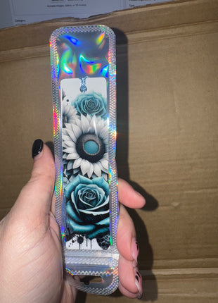 Pre-Made Purple Sunflower Blue Rose Bookmark
