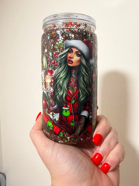 16oz Acrylic Tis the Season Snowglobe