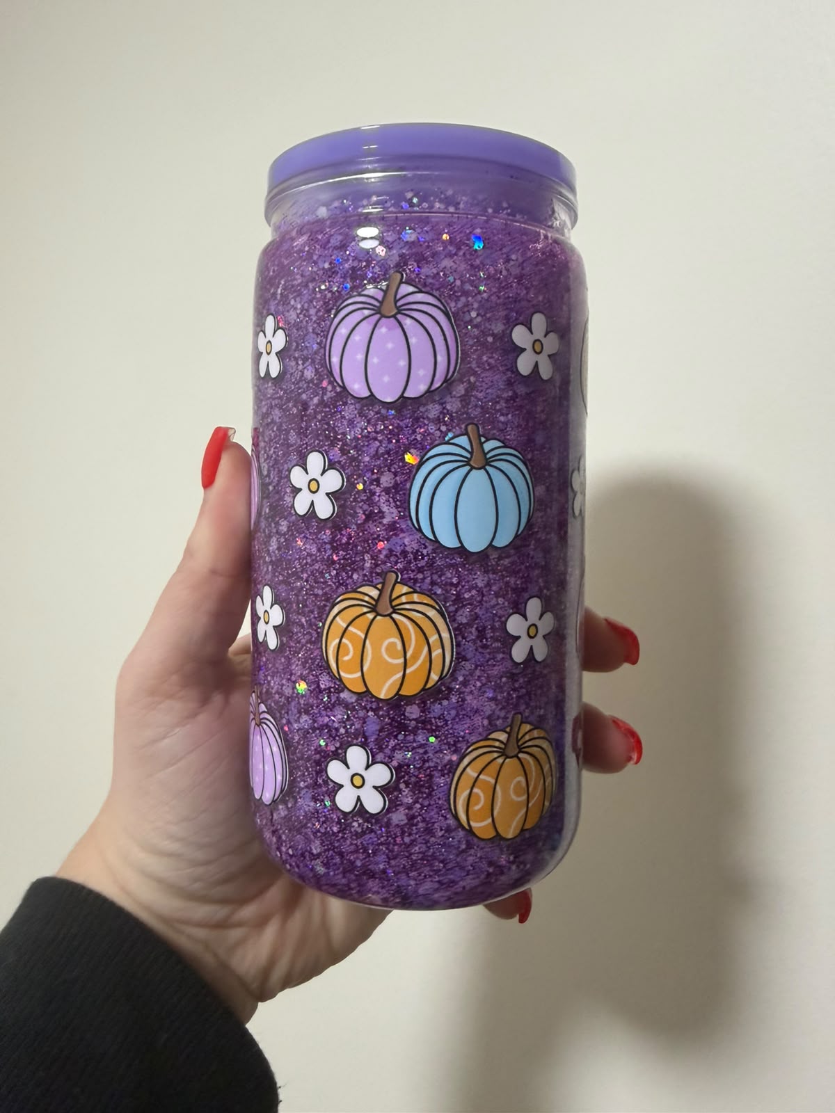 16oz Acrylic Pumpkins Snowglobe