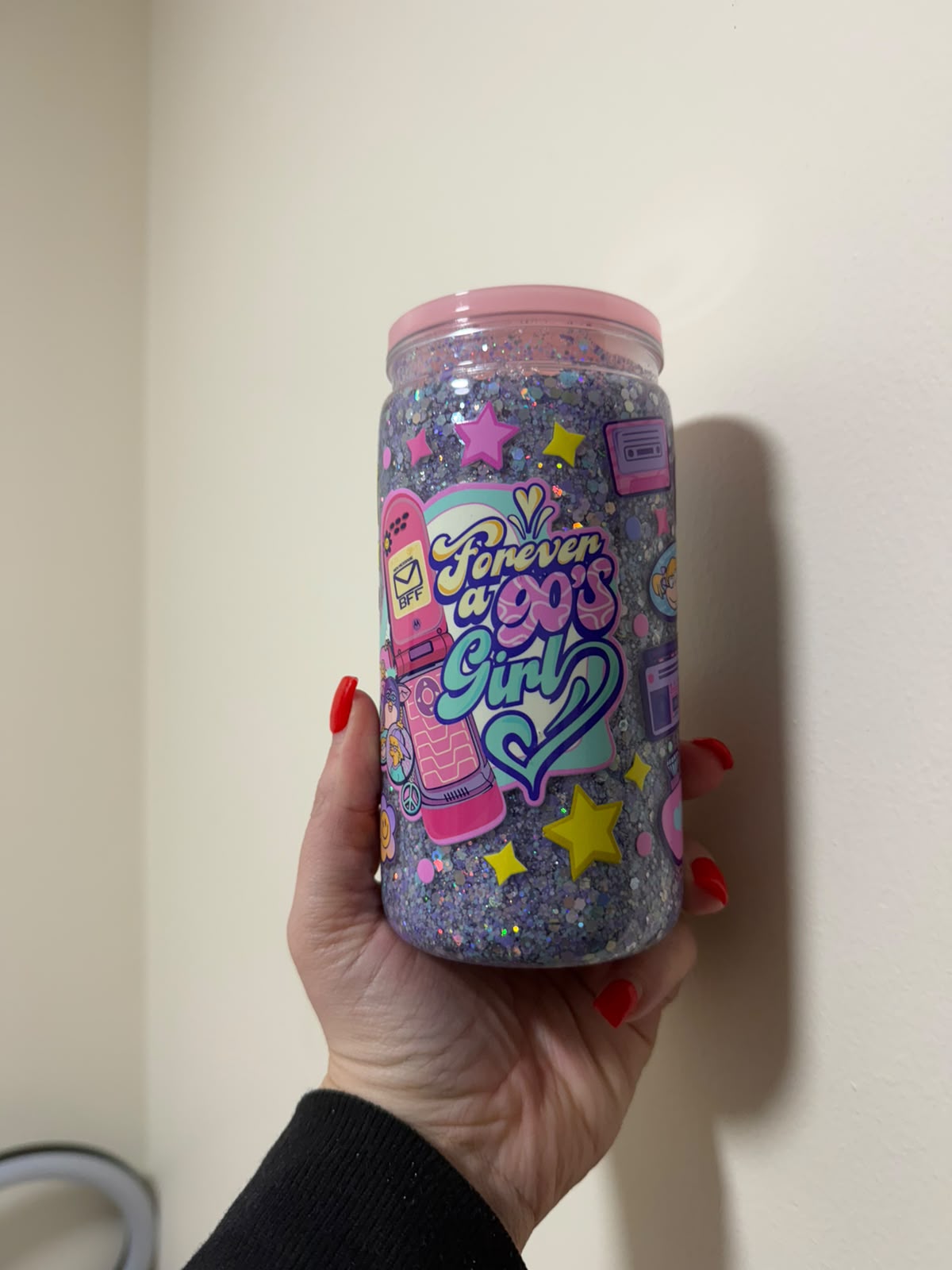 16oz Acrylic Forever a 90s Girl Snowglobe