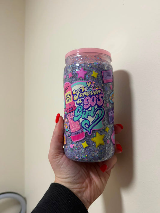 16oz Acrylic Forever a 90s Girl Snowglobe