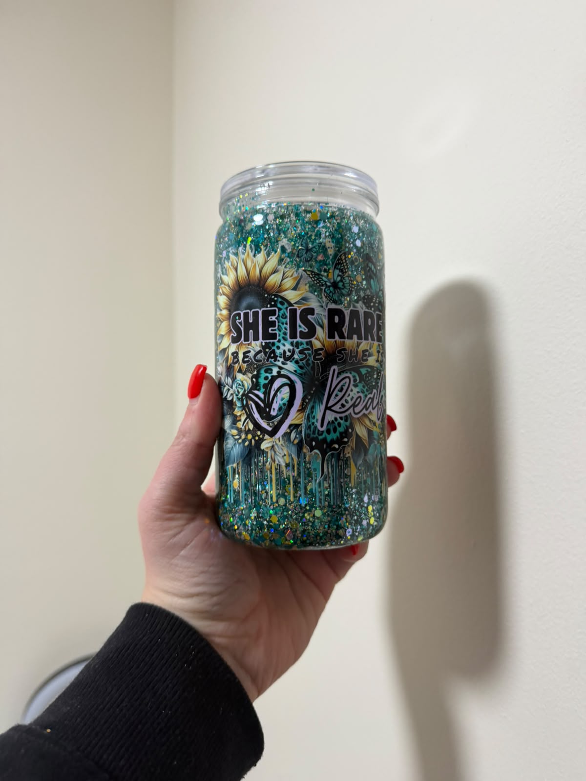 16oz Acrylic She is Rare Snowglobe