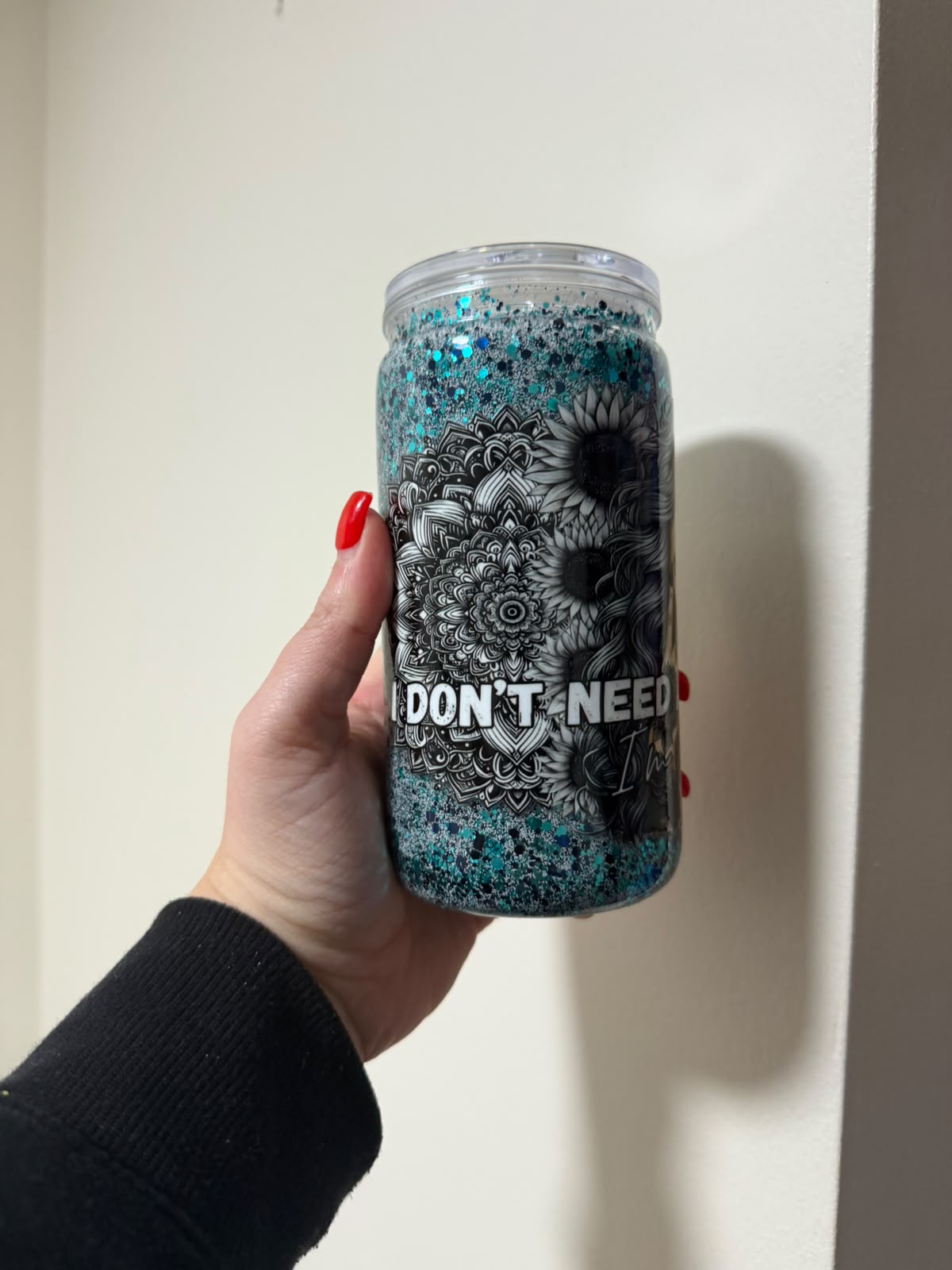 16oz Acrylic I dont need a Crown Snowglobe