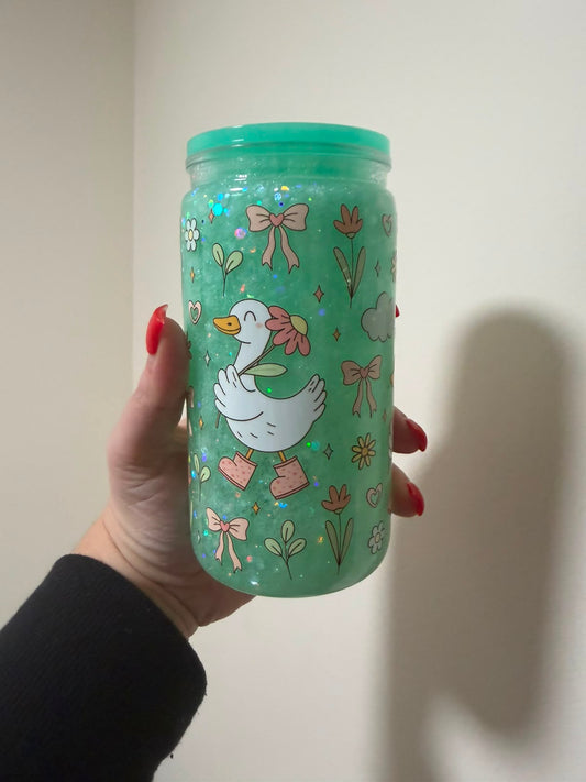 16oz Acrylic Goose Snowglobe