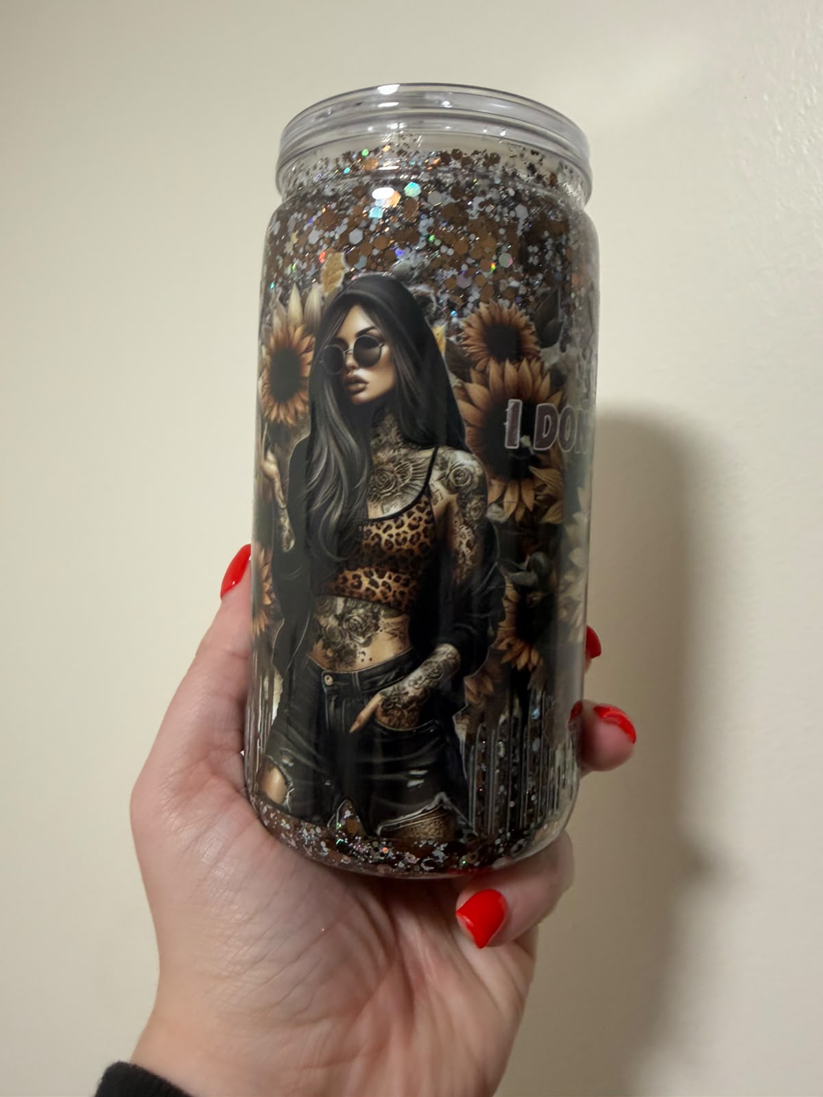 16oz Acrylic I Dont Have An Attitude Snowglobe