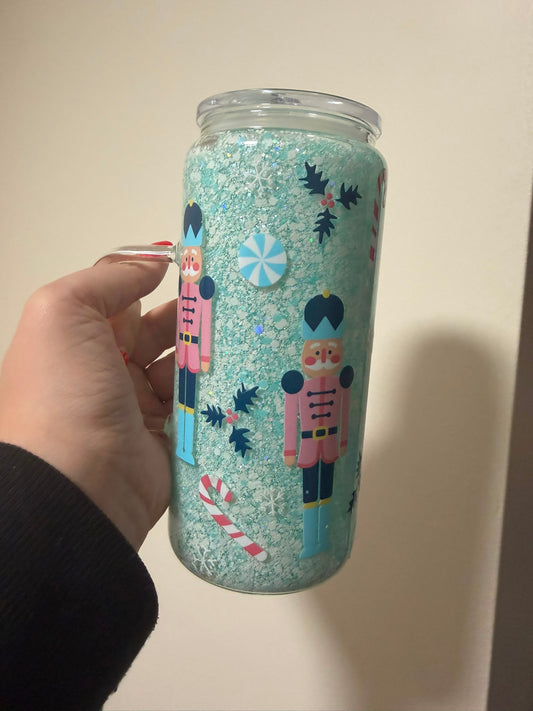 16oz Glass Nutcracker Snowglobe