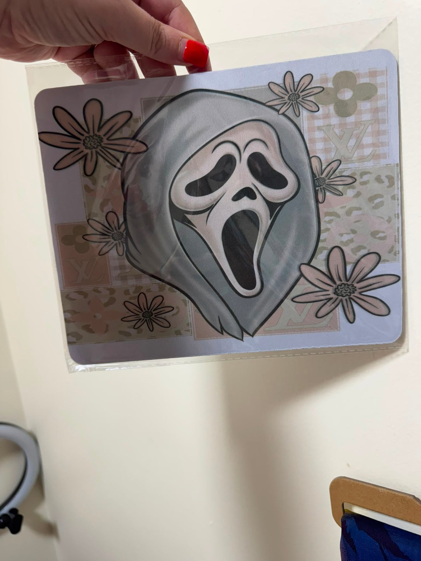 Premade Beige Ghostface Mousepad