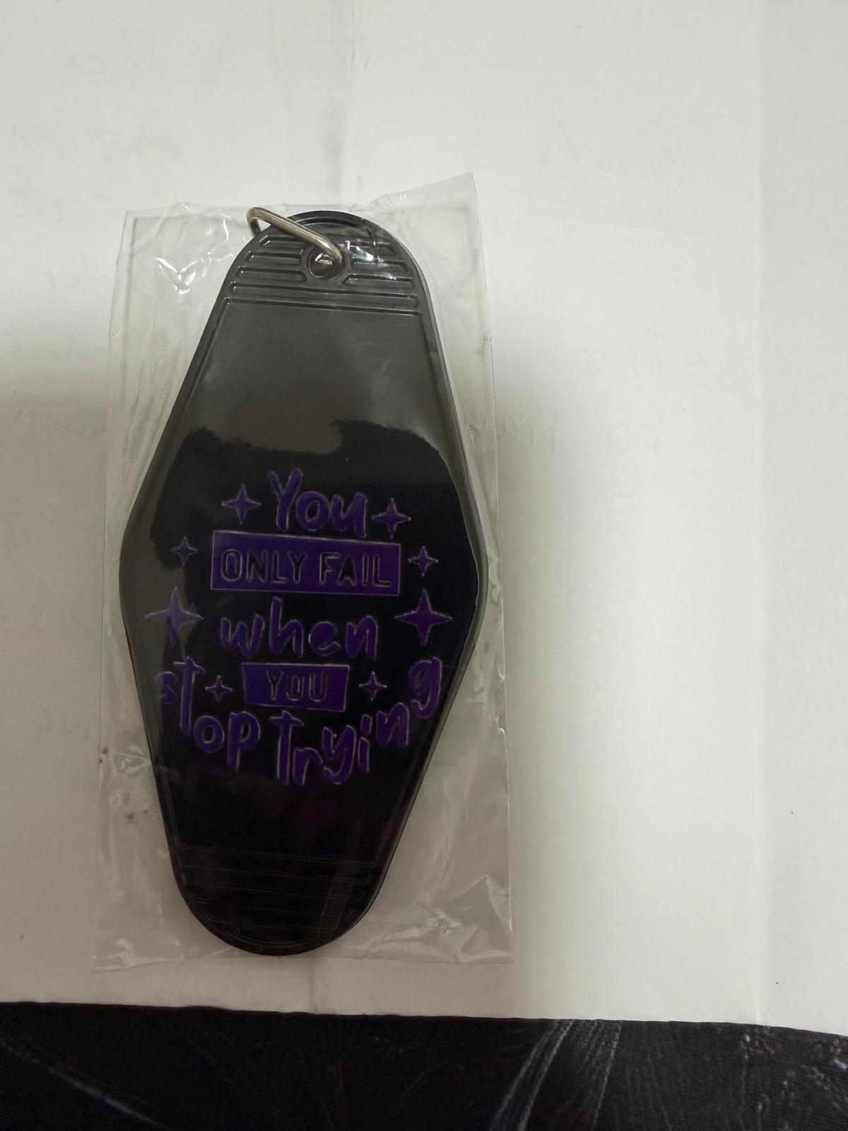 Premade You Only Fail Keyring