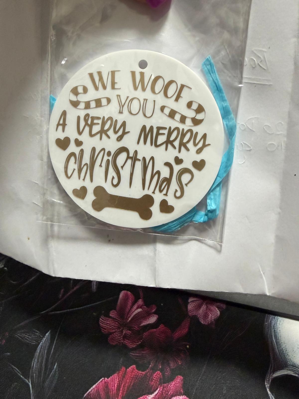 Premade We Woof You Ornament