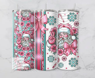 20oz Pink Santa
