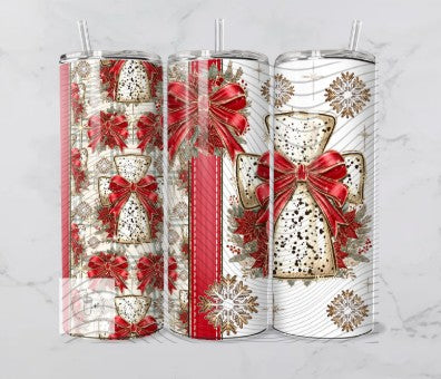 20oz Red Christmas Cross